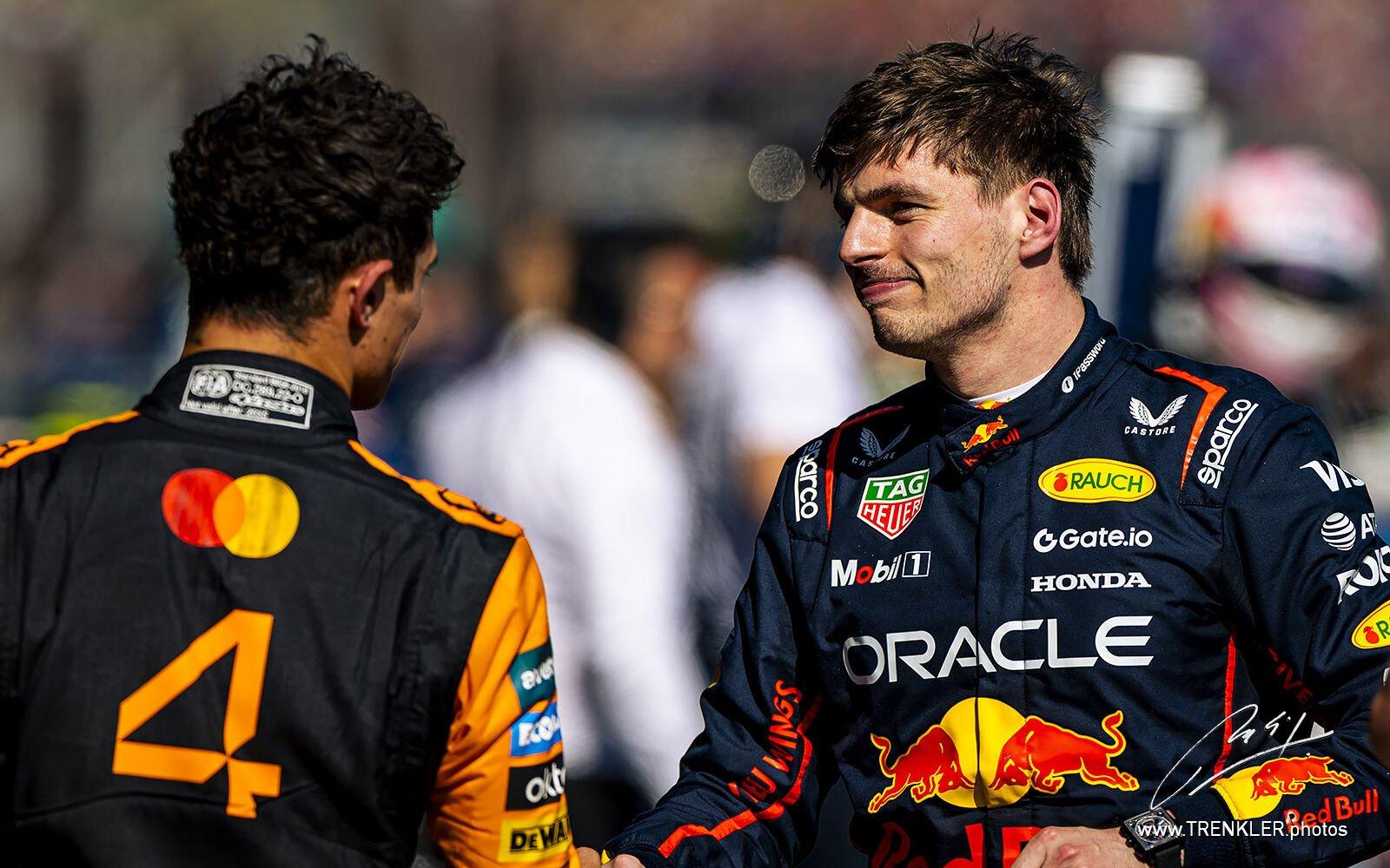 Max Verstappen a Lando Norris