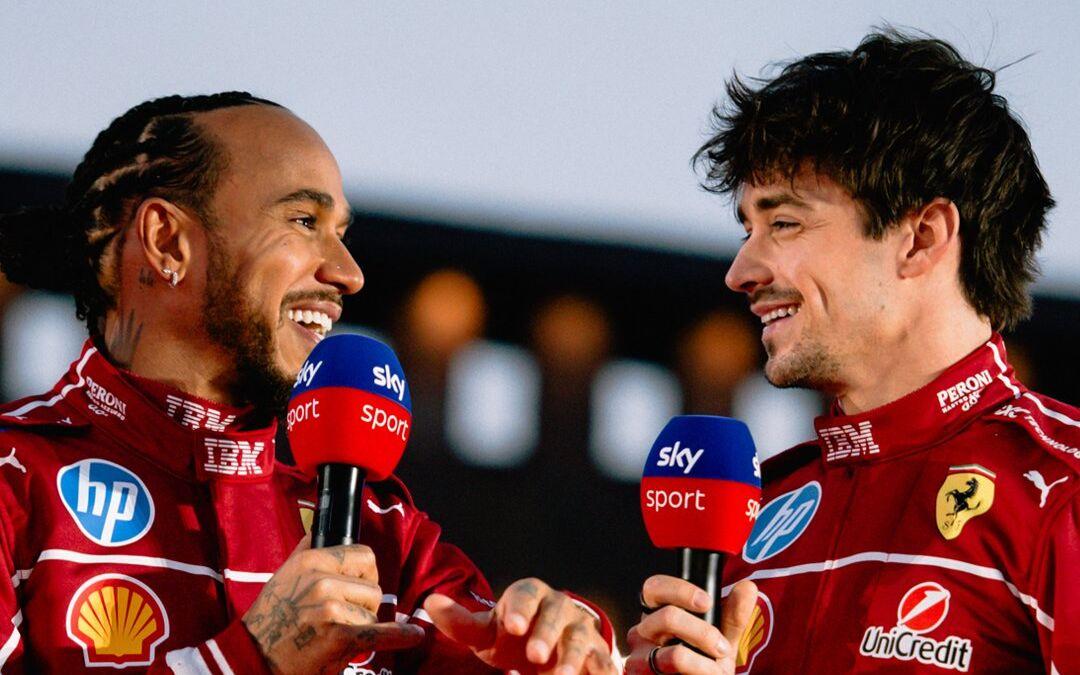 Lewis Hamilton a Charles Leclerc