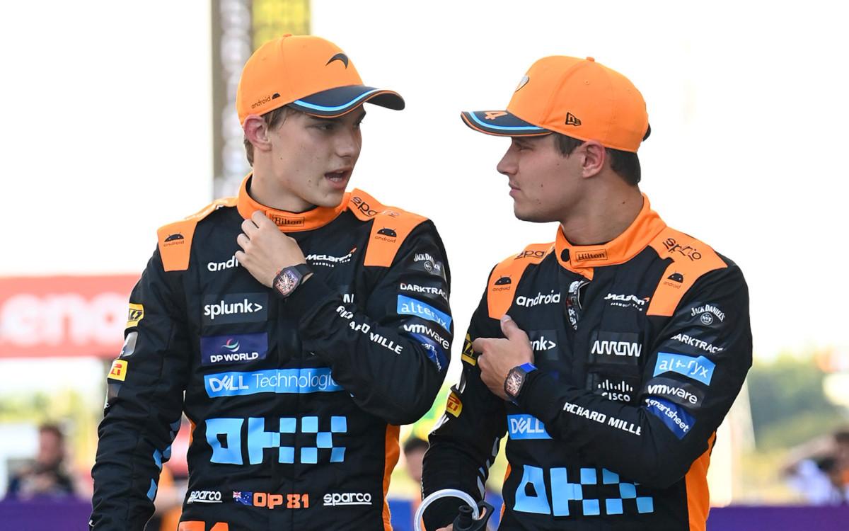 Oscar Piastri a Lando Norris