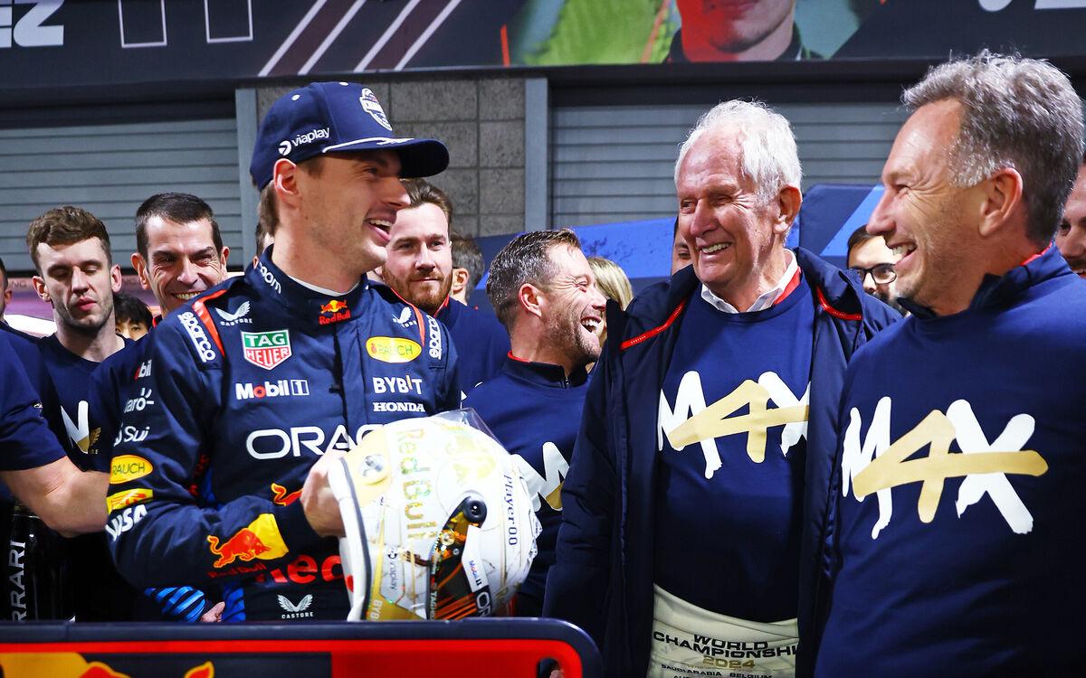 Max Verstappen, Helmut Marko a Christian Horner