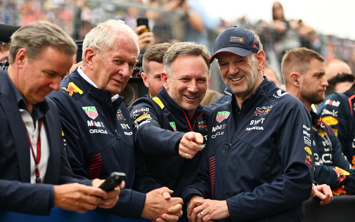 Helmut Marko, Christian Horner, Adrian Newey