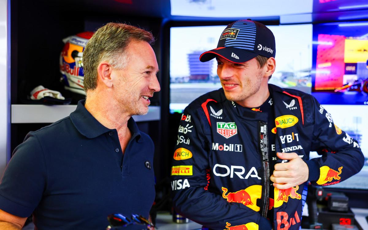 Christian Horner a Max Verstappen