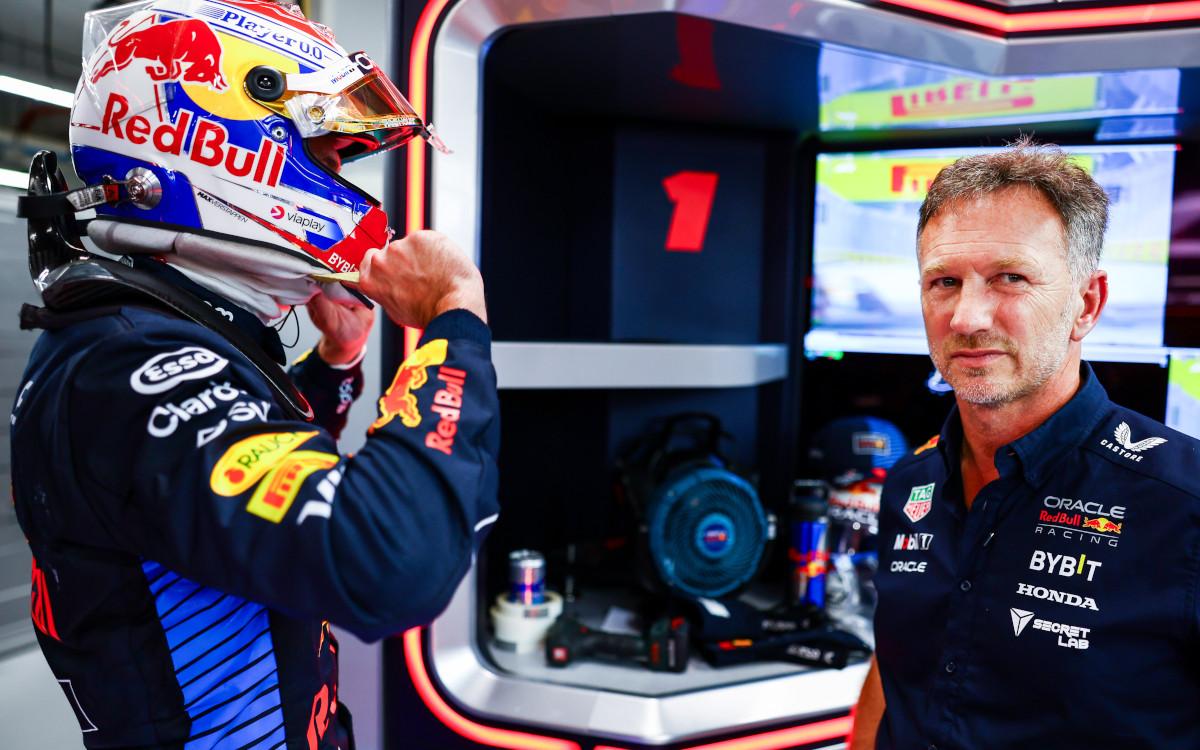 Max Verstappen a Christian Horner