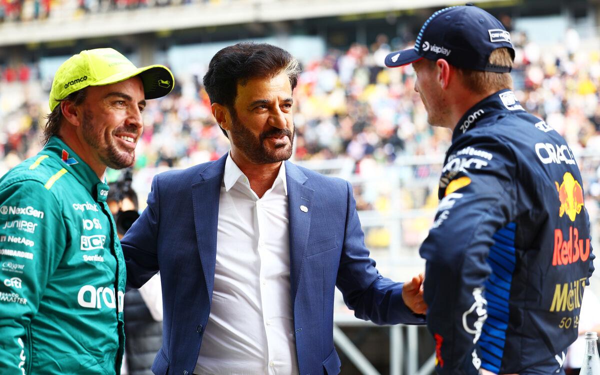 Max Verstappen, Fernando Alonso a Mohamed bin Sulajem