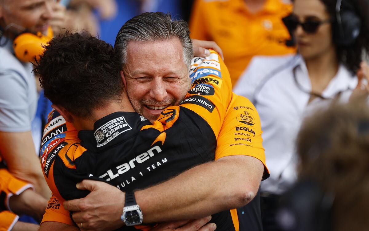 Lando Norris a Zak Brown