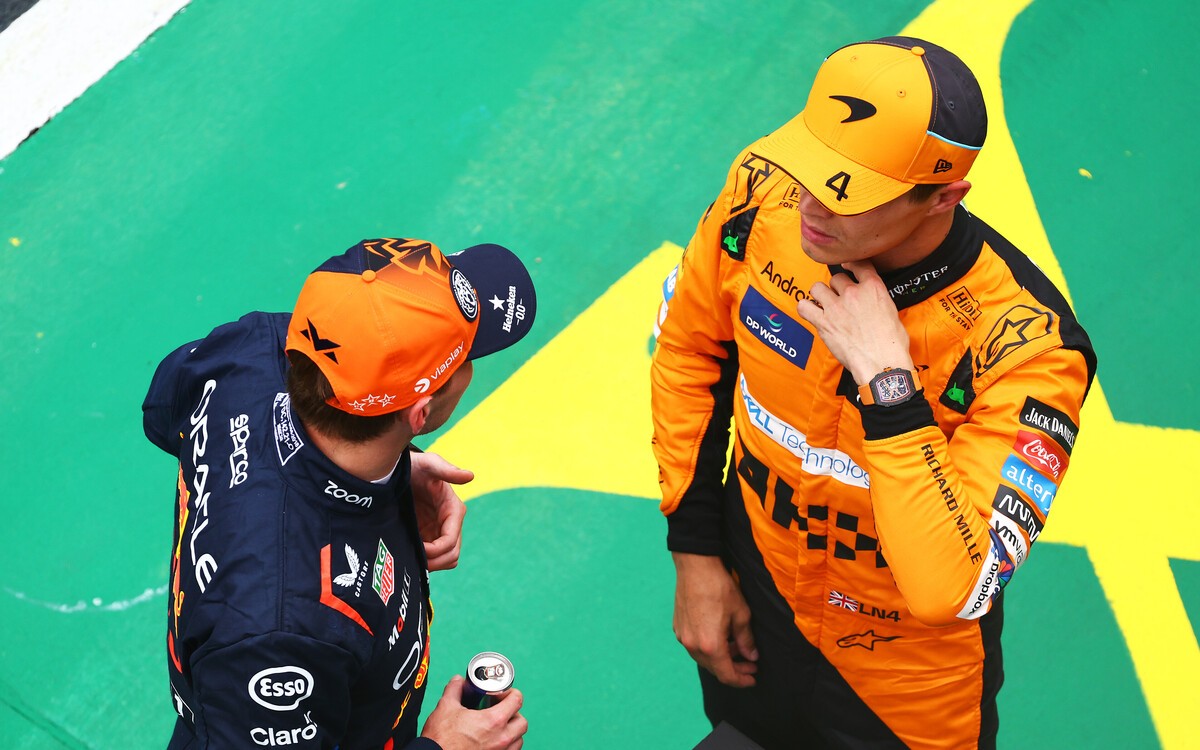 Lando Norris a Max Verstappen