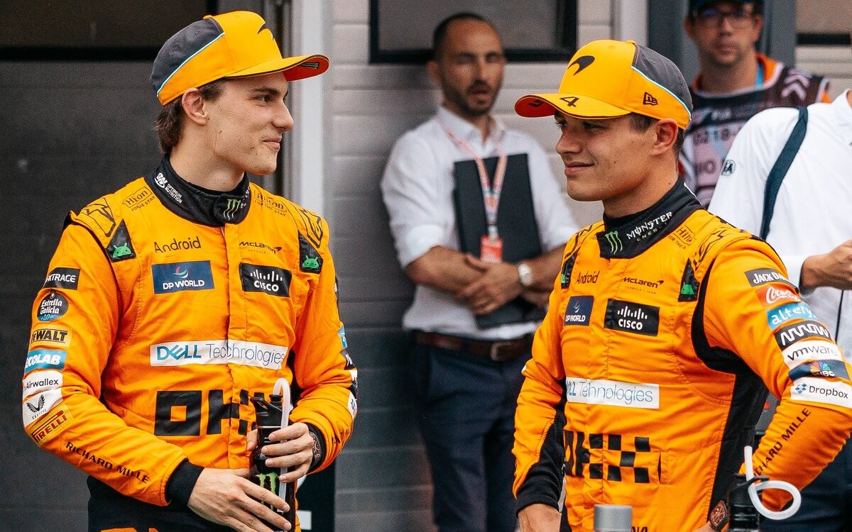 Oscar Piastri a Lando Norris