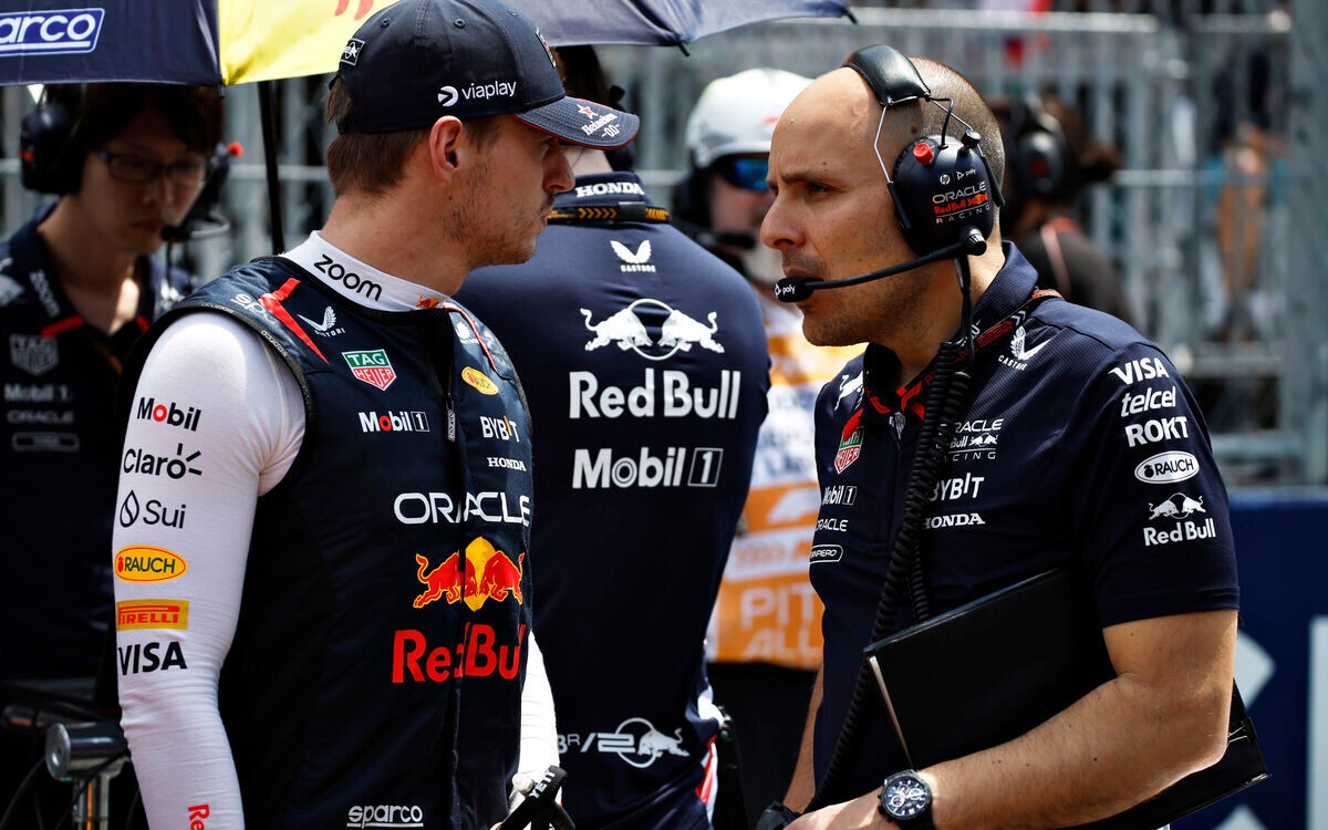 Max Verstappen a Gianpiero Lambiase