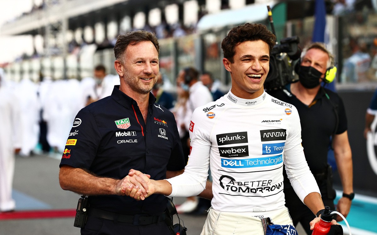 Christian Horner a Lando Norris