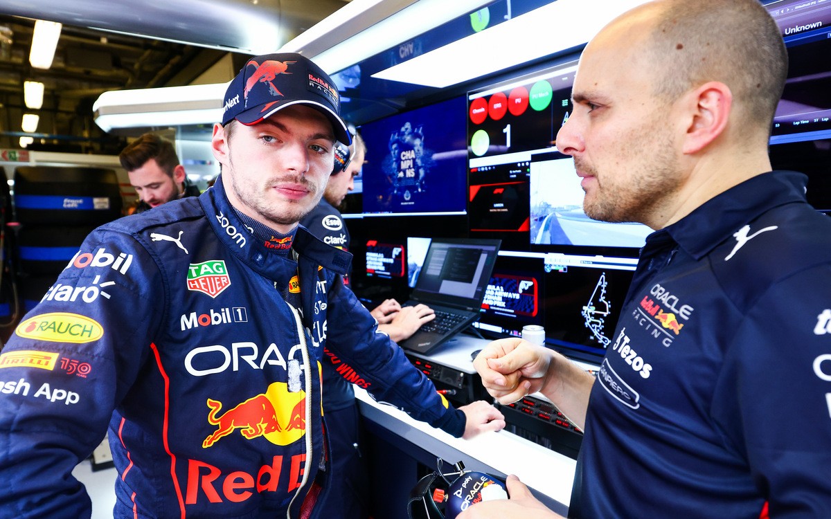 Max Verstappen a Gianpiero Lambiase