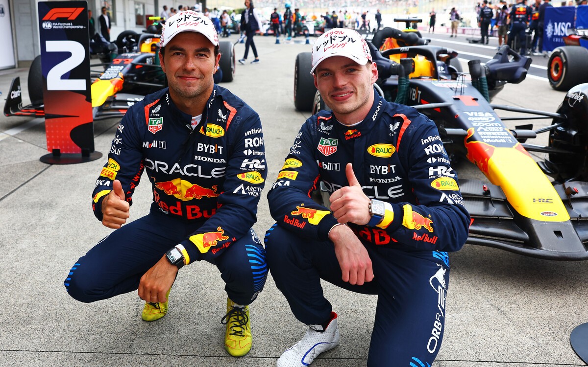 Sergio Pérez a Max Verstappen