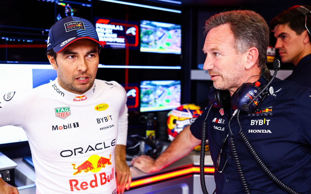 Sergio Pérez a Christian Horner