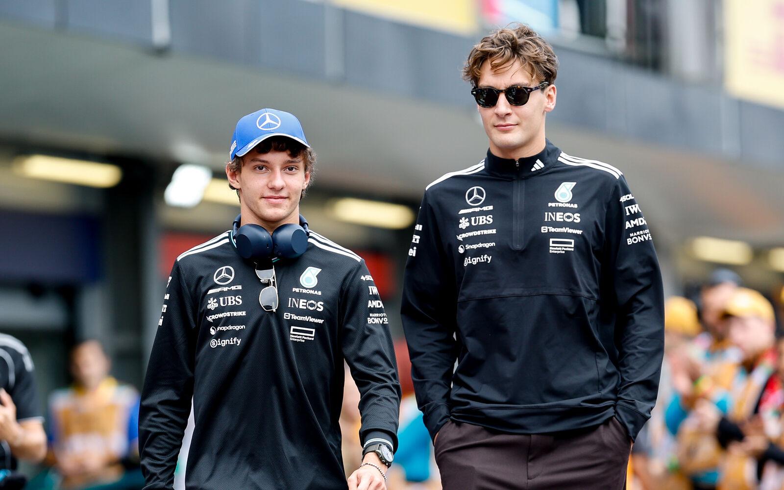 Kimi Antonelli a George Russell