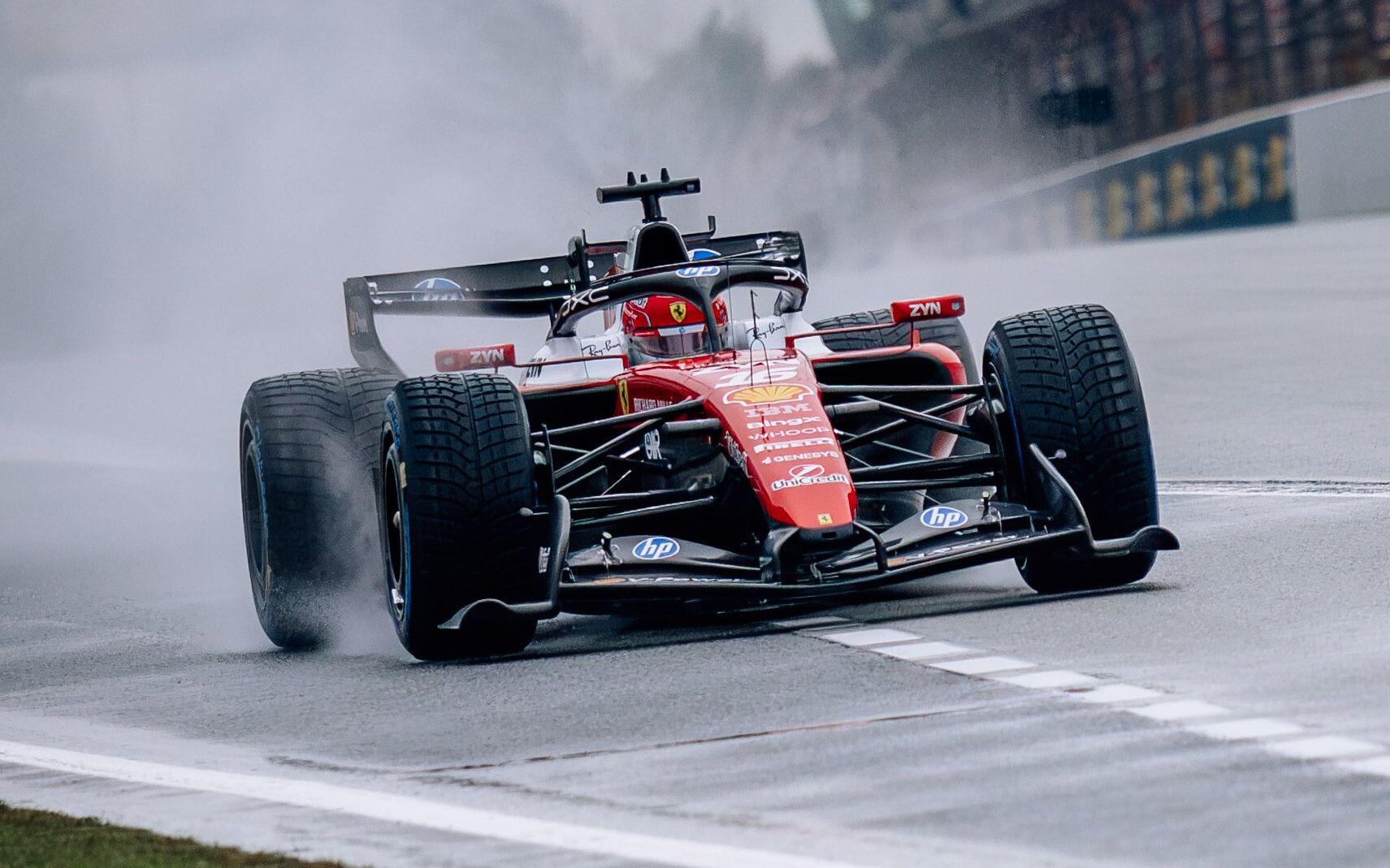 Ferrari SF-26 – Charles Leclerc v daždi